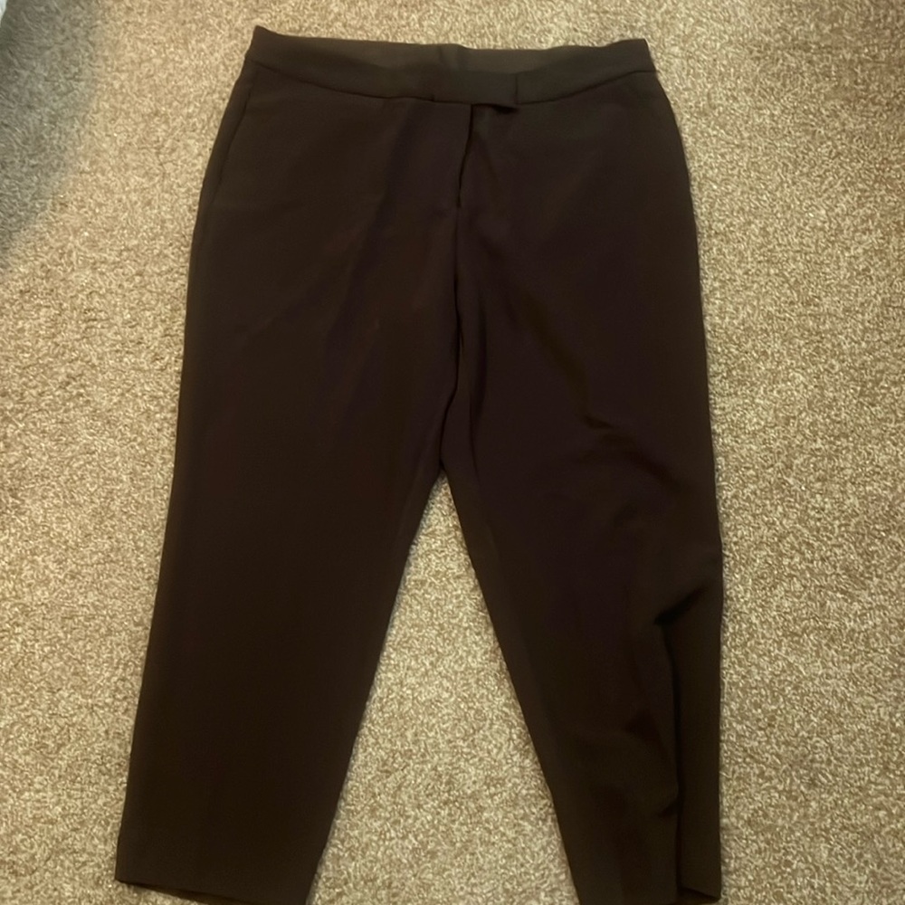 Investments plus size straight leg pants size 20W Short. Color Coffee